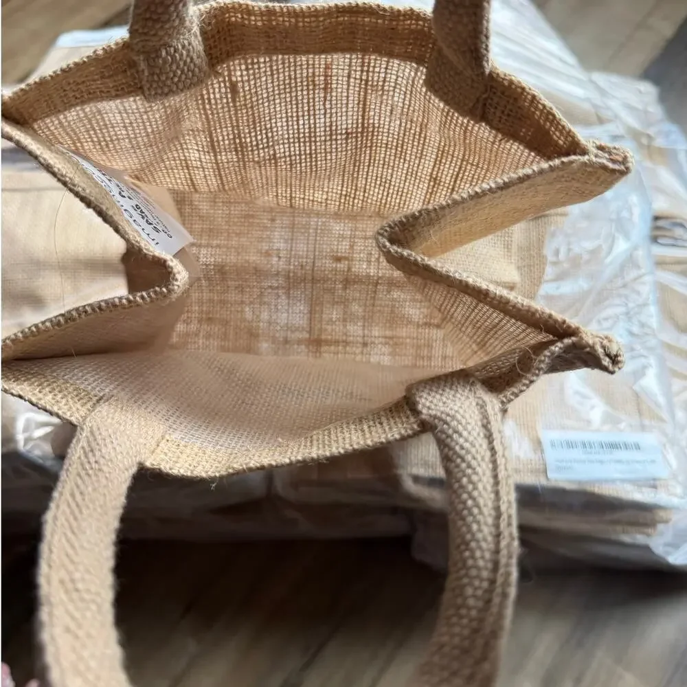 Imagine Color 50 count Small Burlap Gift Bags with Handles 8